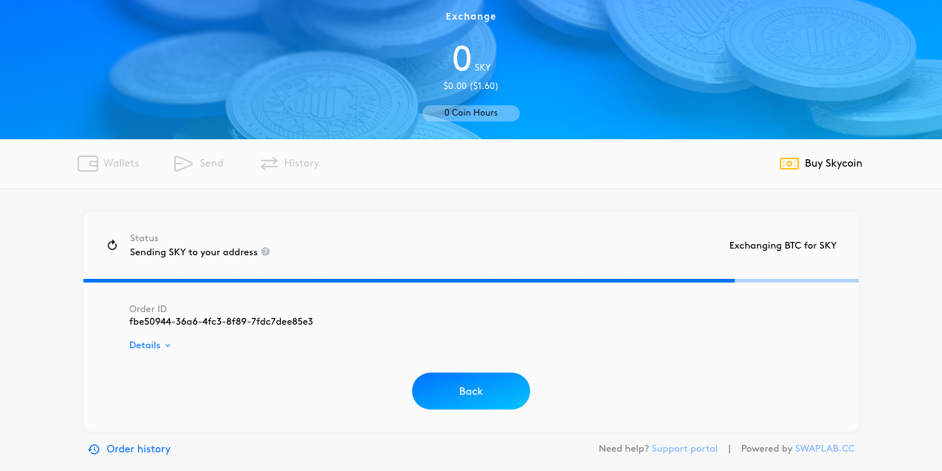 Buy Skycoin with Desktop Wallet