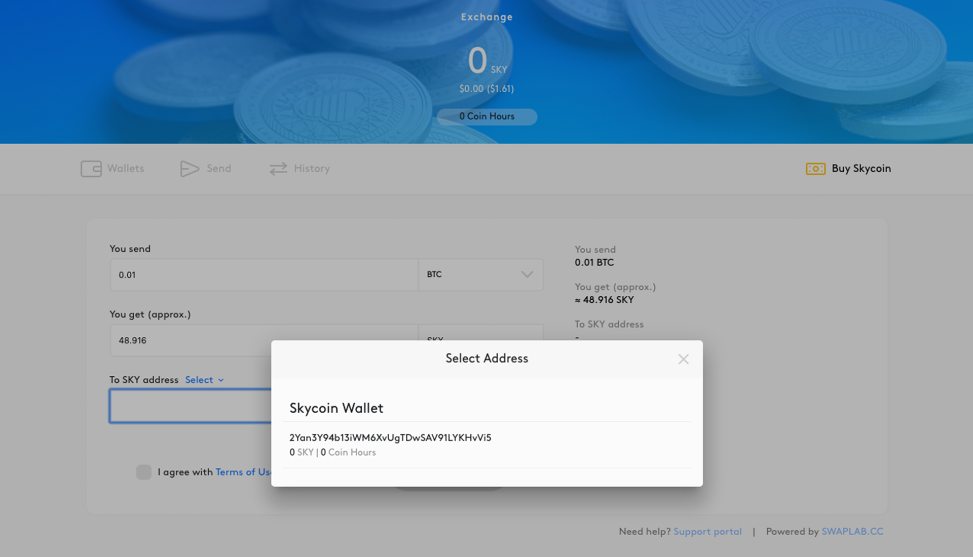 Buy Skycoin with Desktop Wallet